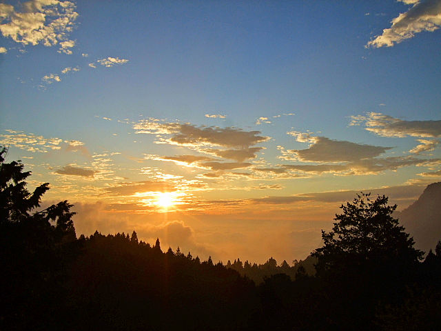 阿里山の夕日