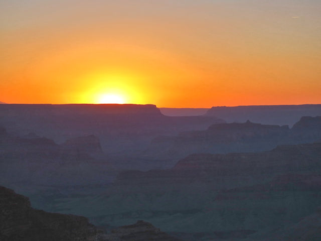 グランドキャニオンの夕陽（２０景-10）